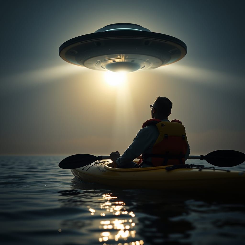 Kayaker Encounters UFO Under Full Moon