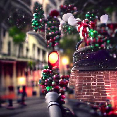 New Orleans Christmas Street Scene in 8K