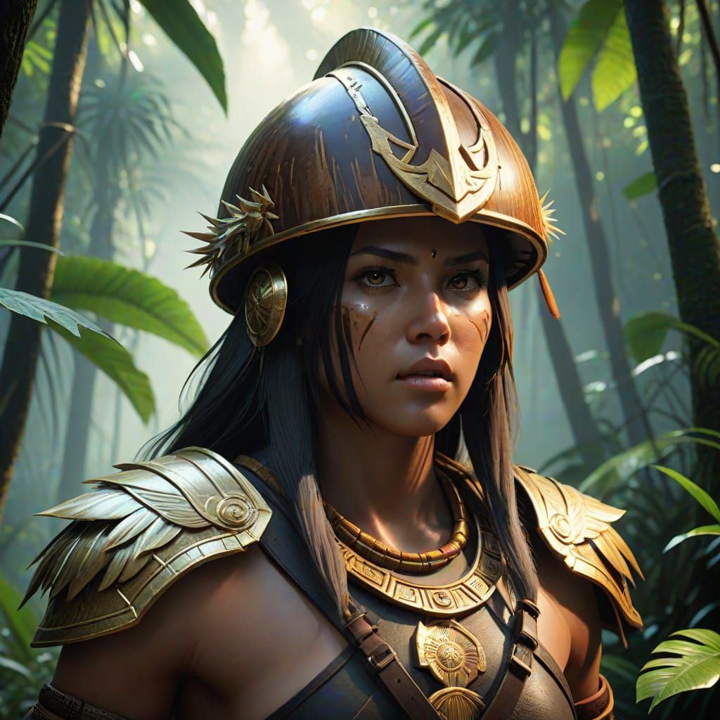 Kakamora Warrior in Rainforest: 3D Game Cinematic