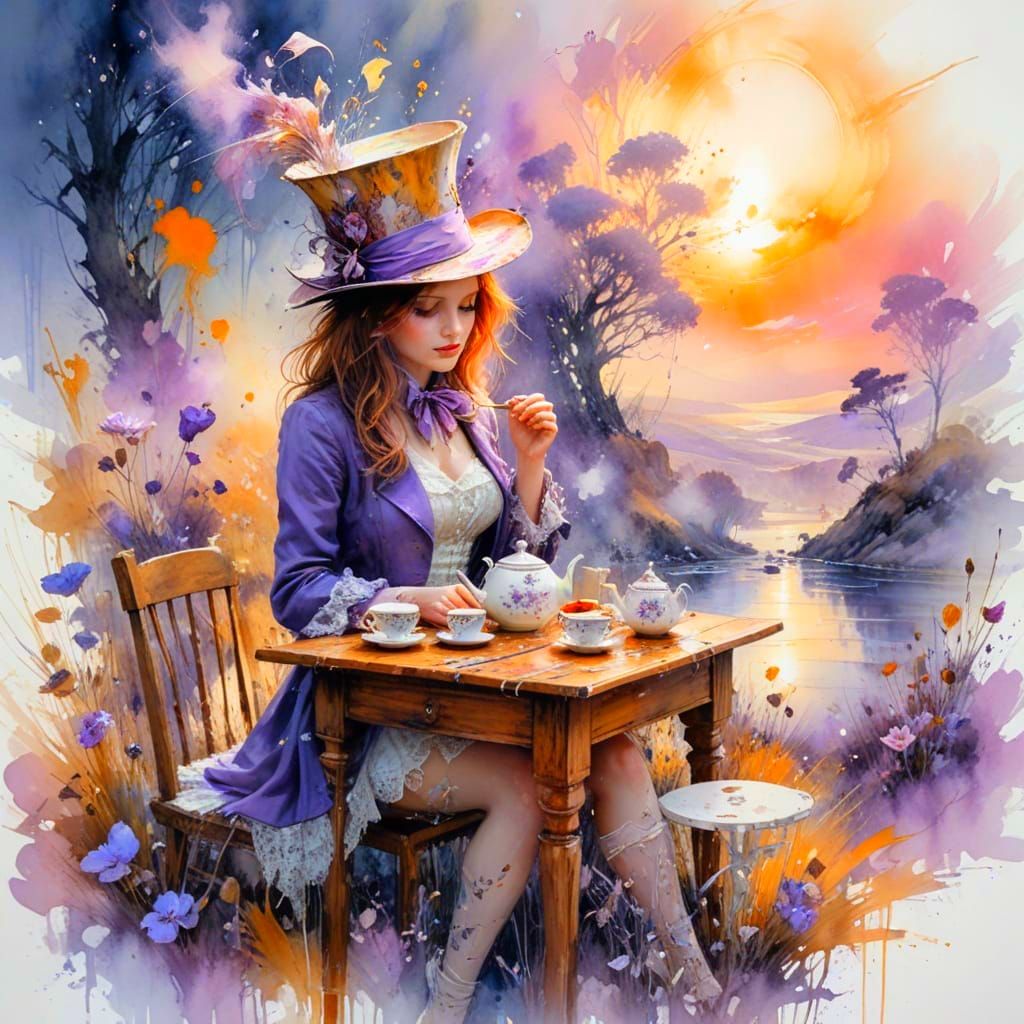 Mad Hatter's Sunset Tea Party: A Whimsical Gathering