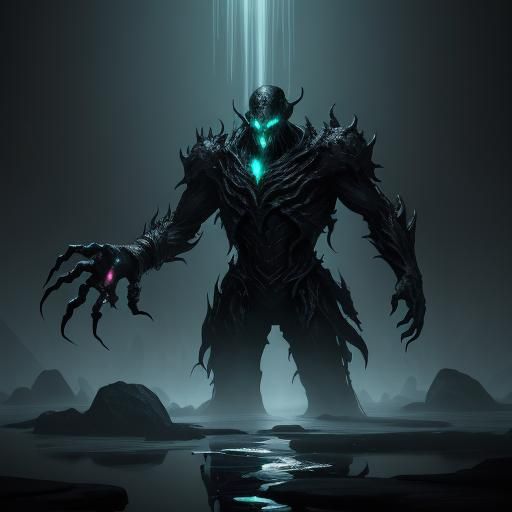 Terrifying Translucent Creature in Dark Gothic Fantasy