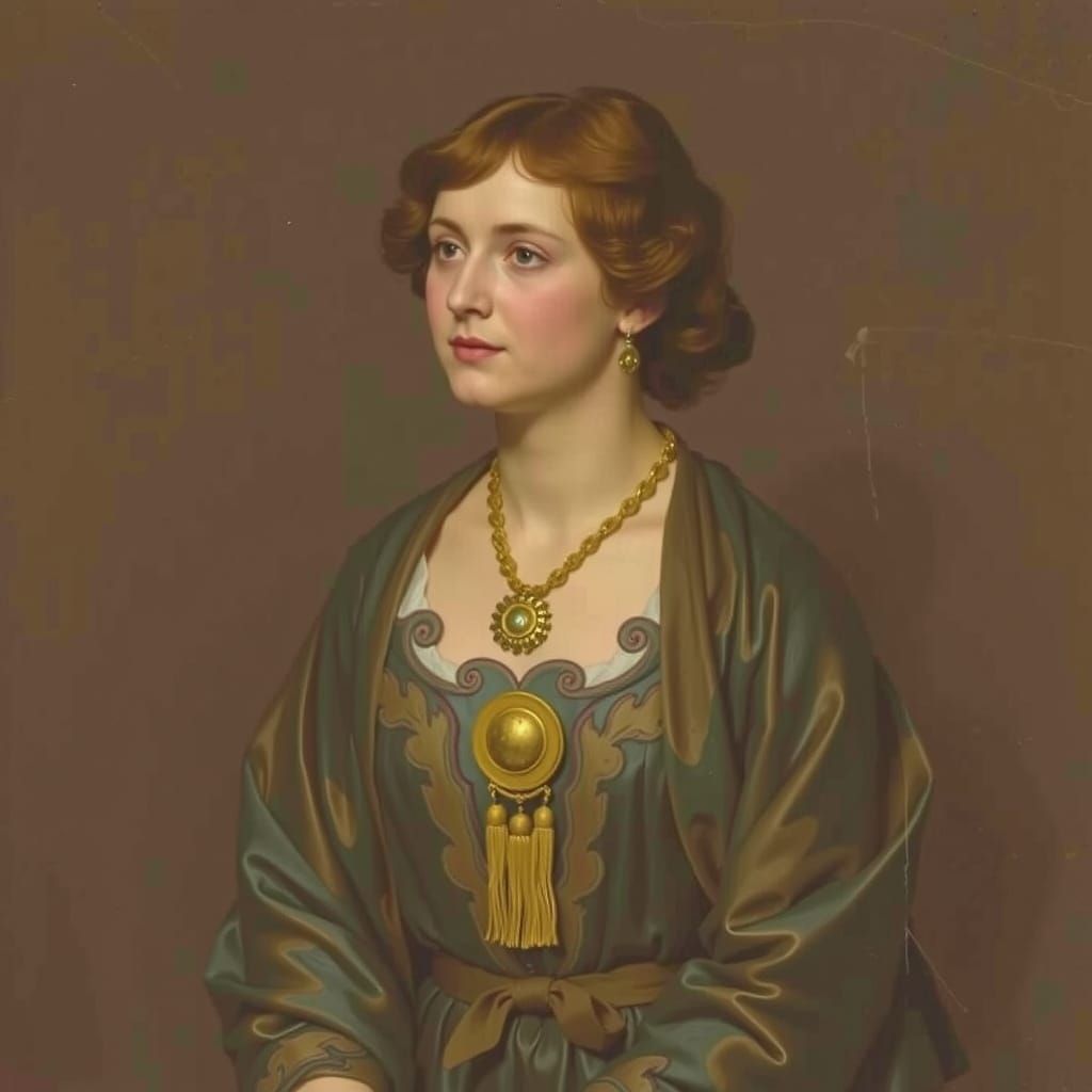 The Dancer Isadora Duncan in Elegant Pose