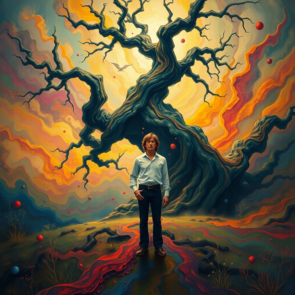 John Lennon Lost in a Whirlwind of Thoughts