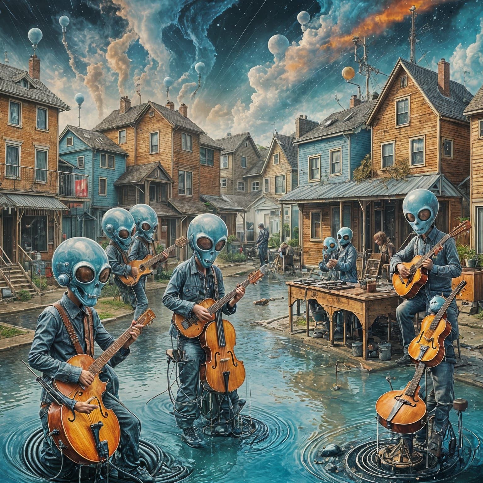 Melting Suburban Future with Biological Machines