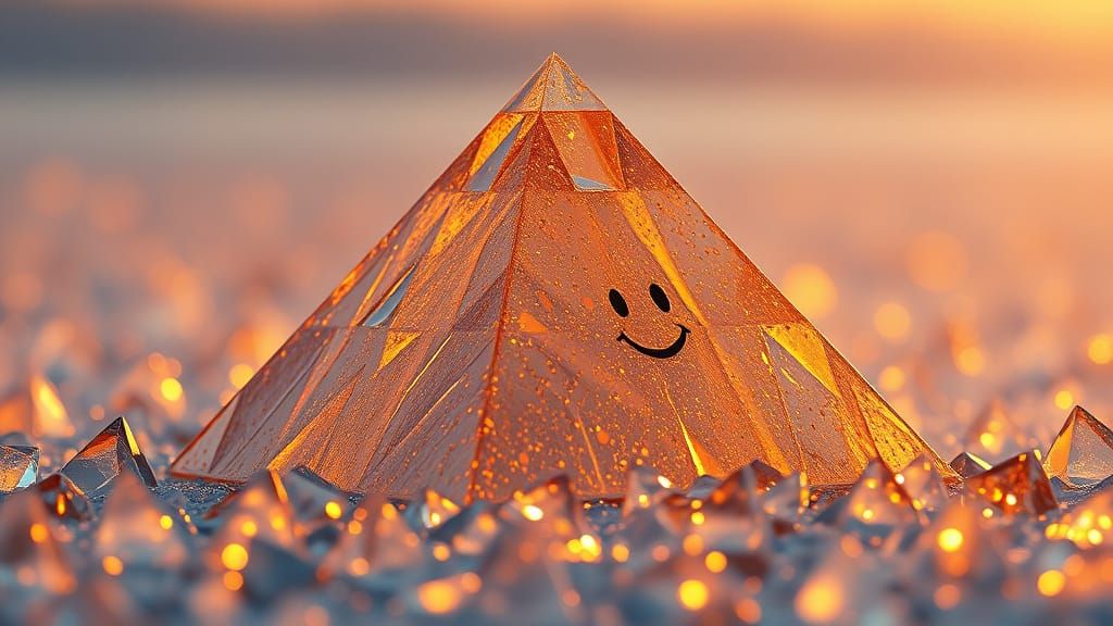 Steam Pyramid with Golden Twilight and CGI Style