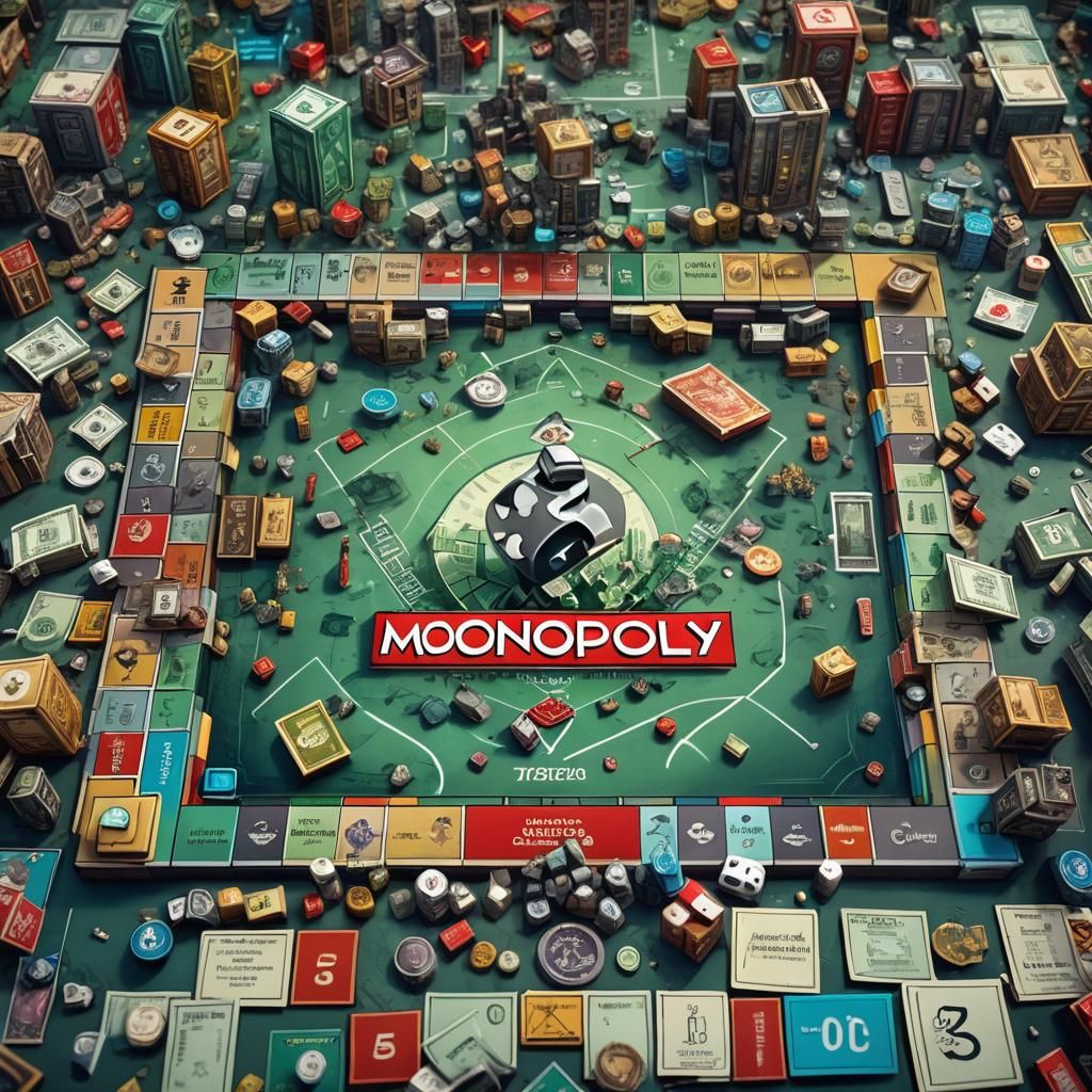 Monopoly World: Detailed Matte Painting in 8K