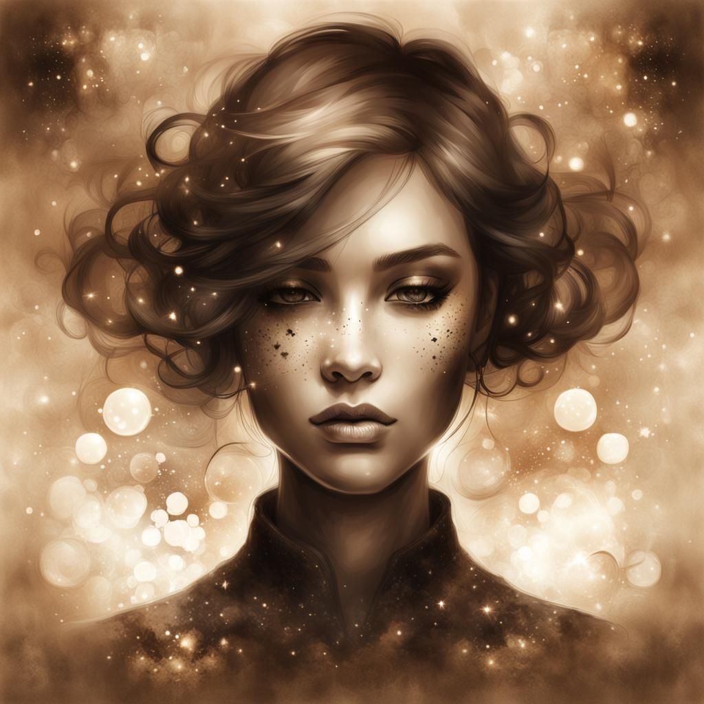 Sepia Illusion with Galaxy Bokeh