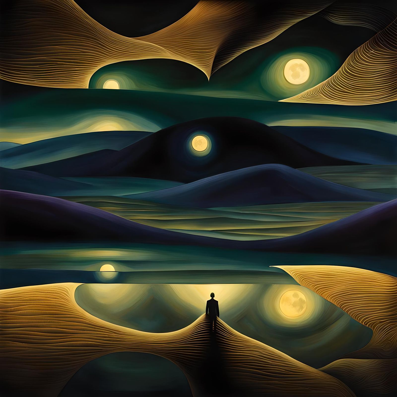 Vast Landscape with Figures in Byzantine Style