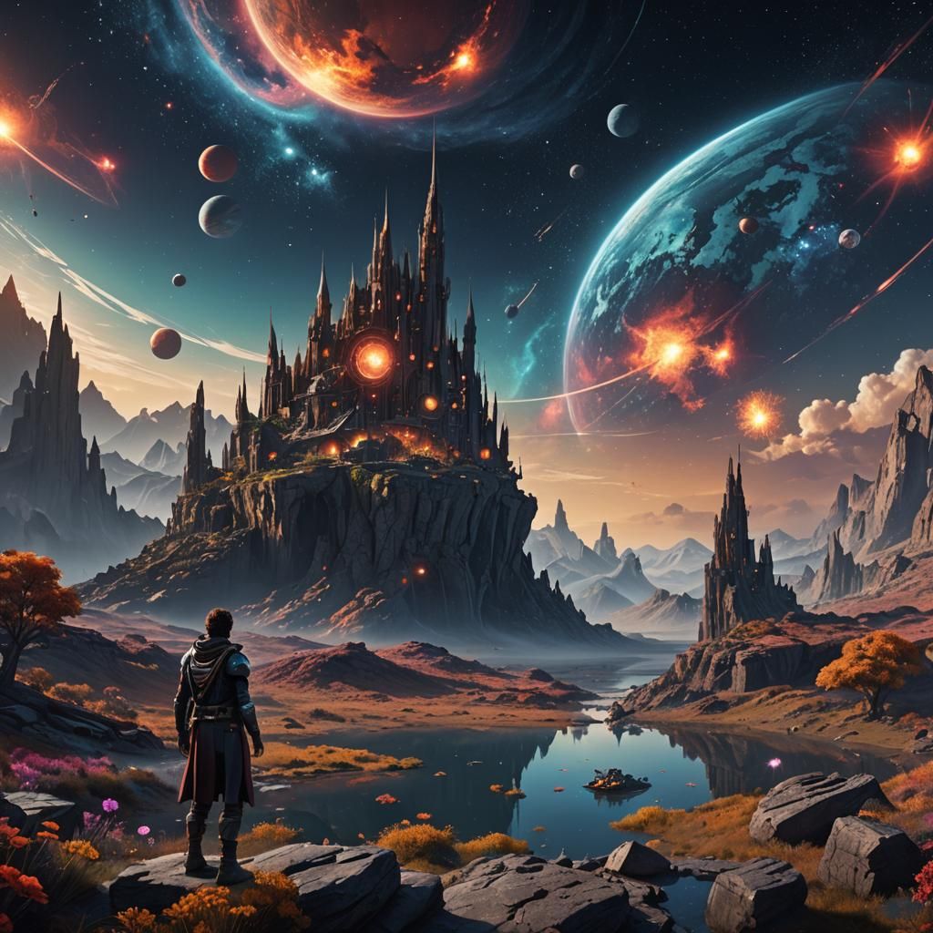 Lost in the Cosmos: Detailed Matte Painting