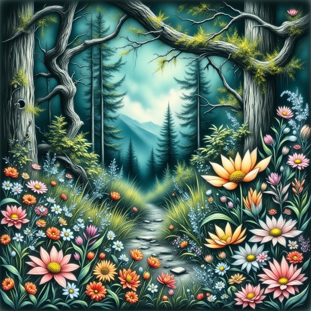 Magical Forest on Midsummer's Night Eve