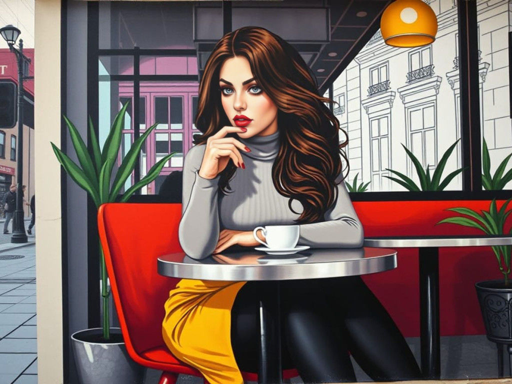 Neon Beauty in Urban Oasis