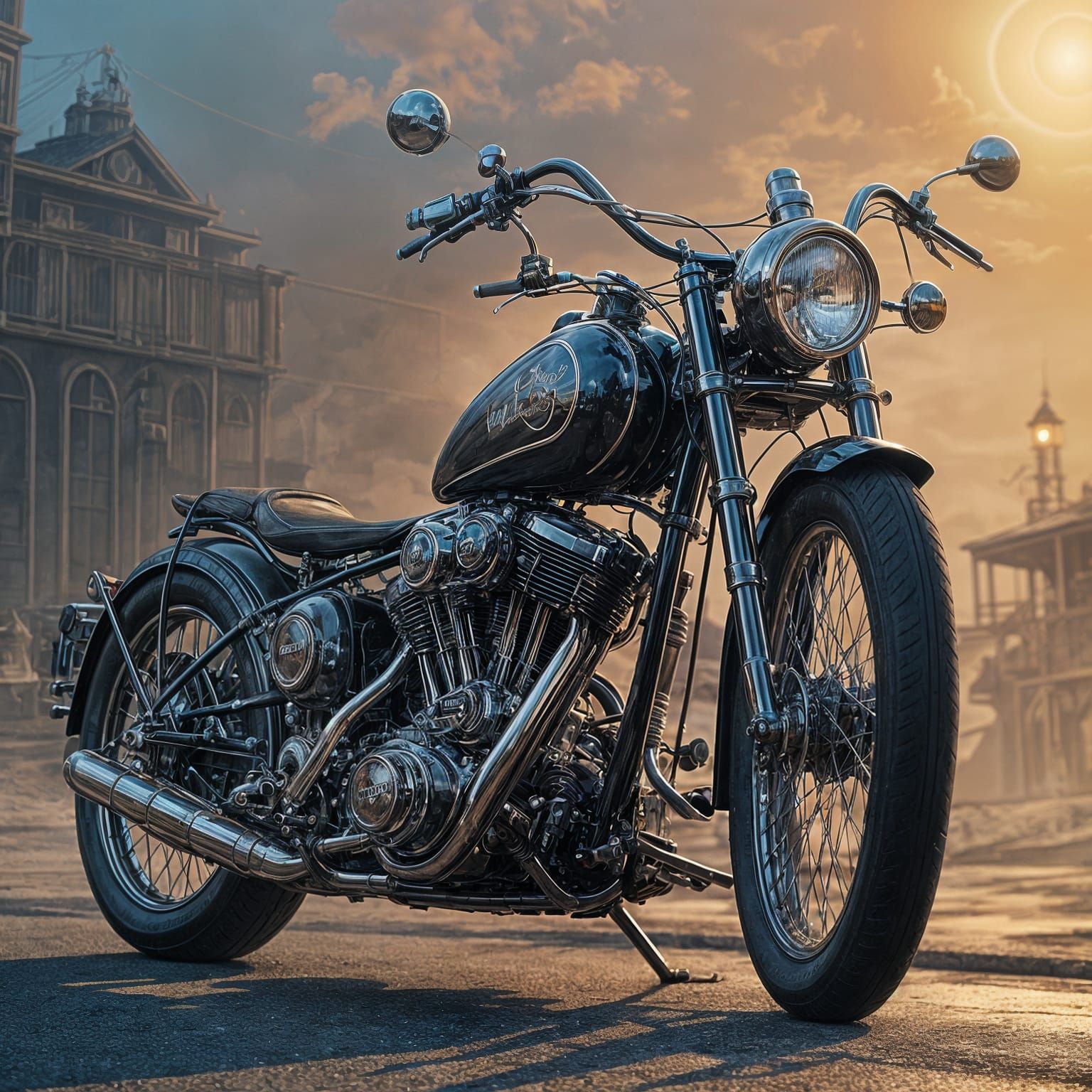 Elvis Presley Wears Steampunk Attire, Rides a Harley in a Gl...