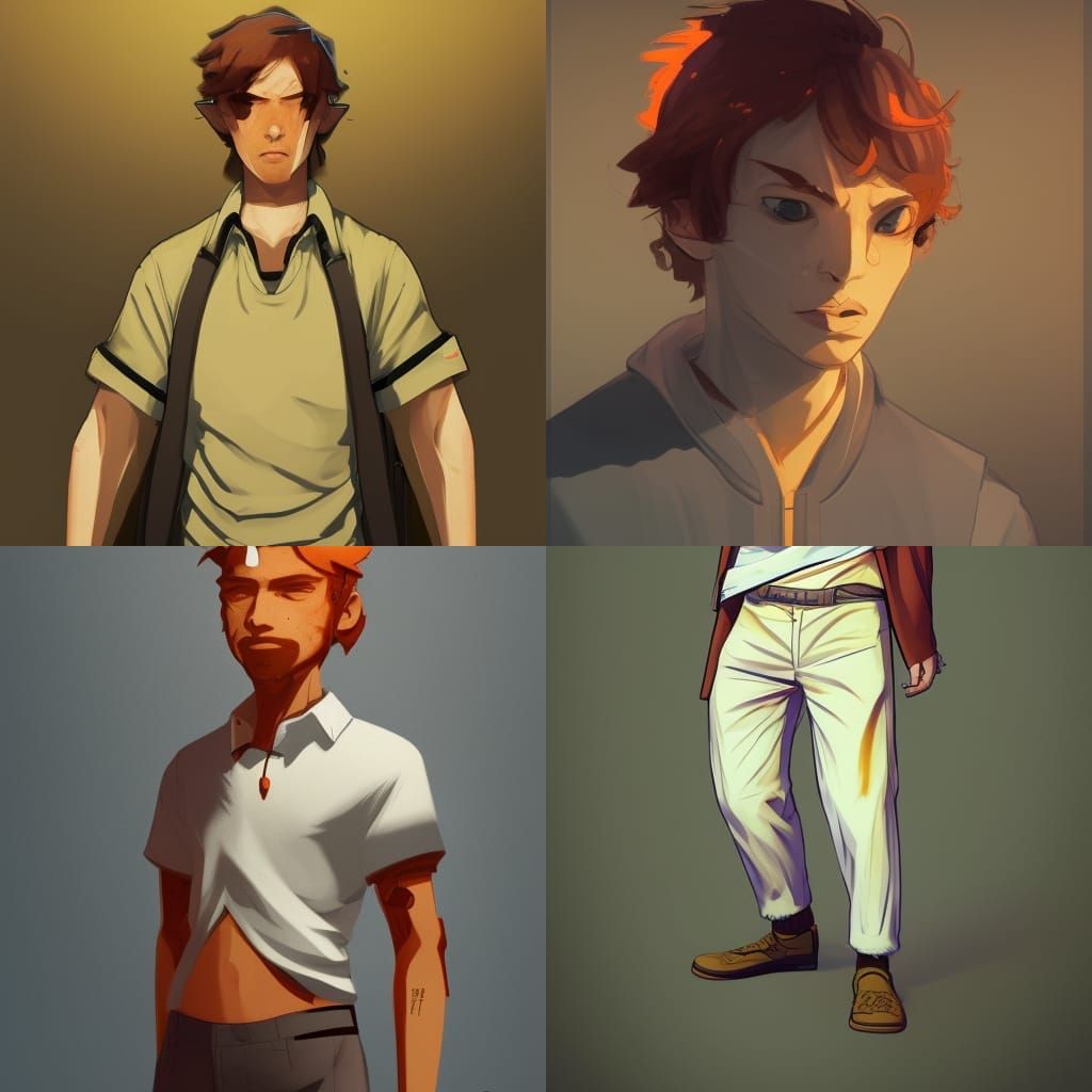 Hyperdetailed Concept Art of a Ginger-Haired Man