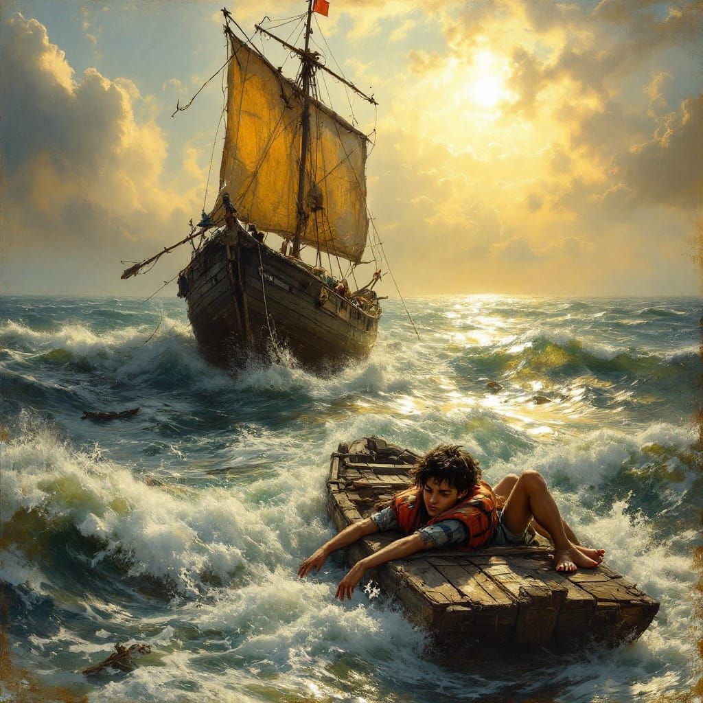 Wreckage: Fishing Boat Sails to Horizon