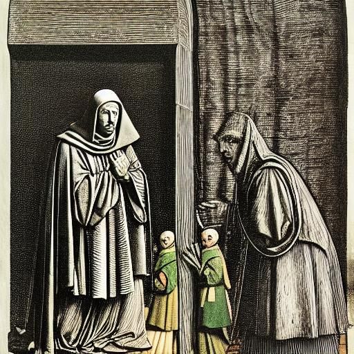 Surreal Religious Rabbit in Renaissance Style