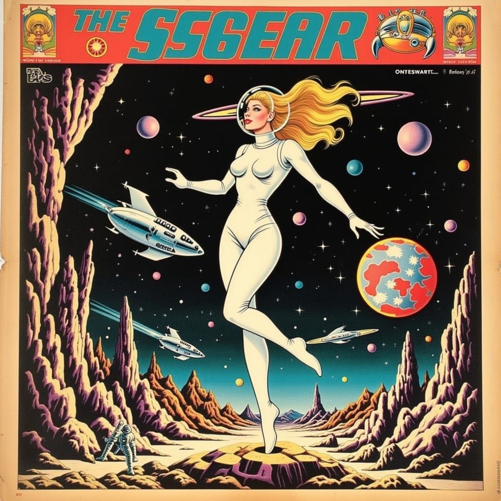 Retro-Futuristic Spacesuit Heroine Defies Gravity in Cosmic ...