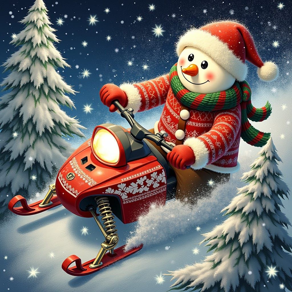 Winter Wonderland on a Magical Snowmobile Ride