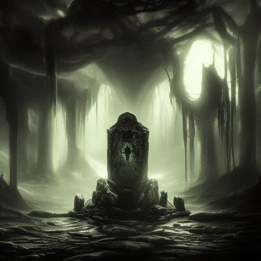 Eerie Eyes in the Dark: A Lovecraftian Vision