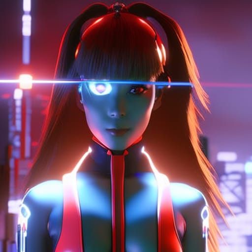 Asuka in Plug Suit Detailed Matte Painting