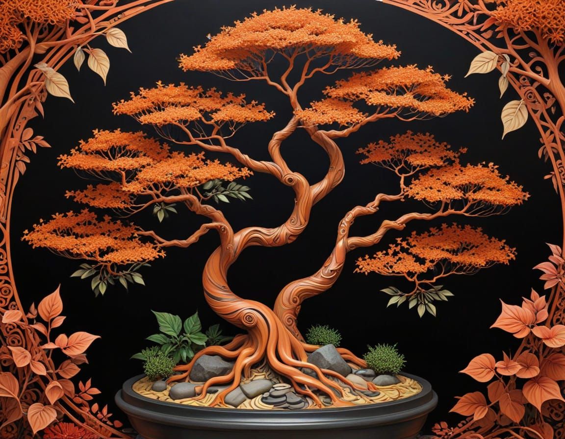 Bonsai, inspired by Art Deco art
