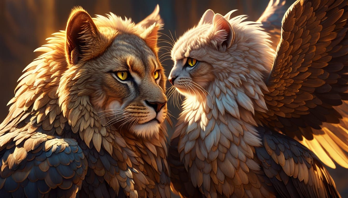 Winged Lion Cat Concept Art