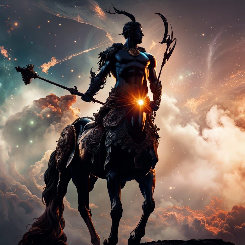 Chiron the Centaur Plays Saxophone in Space