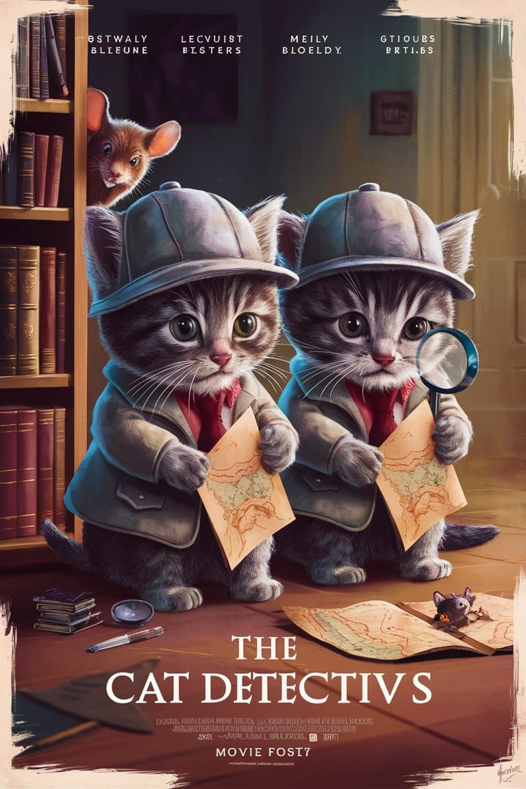 The Cat Detectives: A Playful Movie Poster