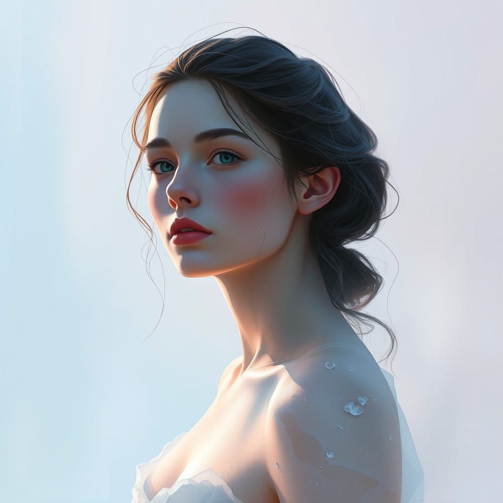 Ethereal Woman in Crystal Form