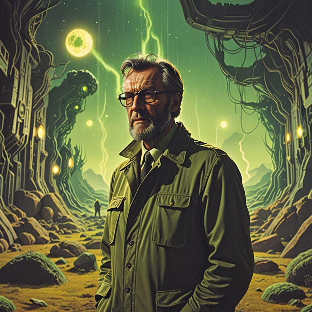 Eerie Professor Quatermass Confronts Alien Landscape in Hype...