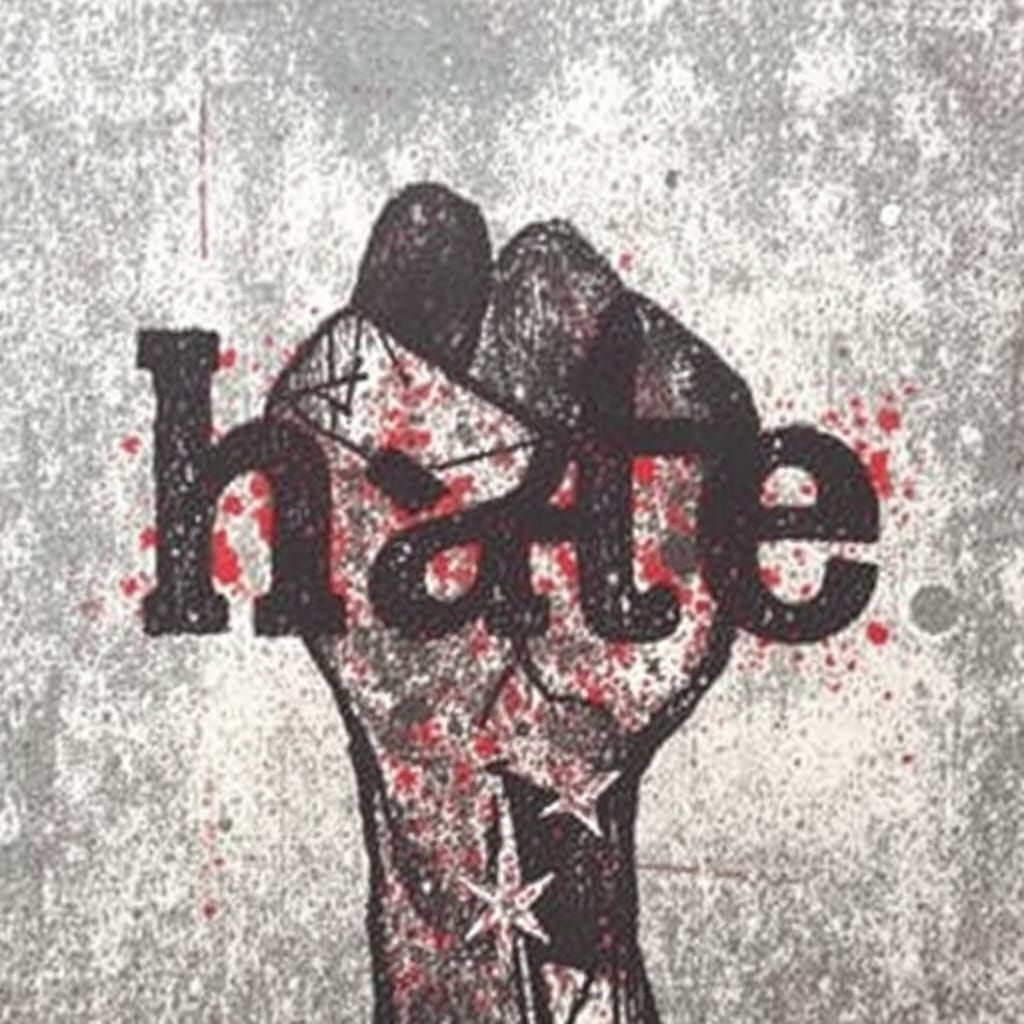 Abstract Frottage Art: Expression of Hate