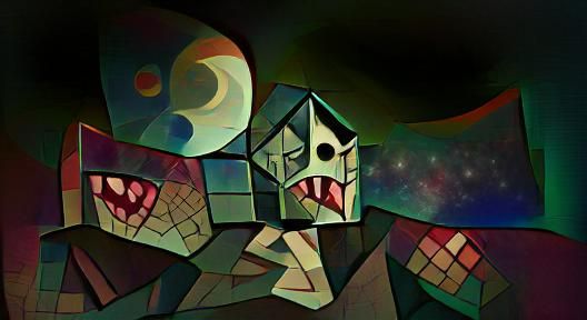 Cubist Cosmic Horror: Geometric Nightmare