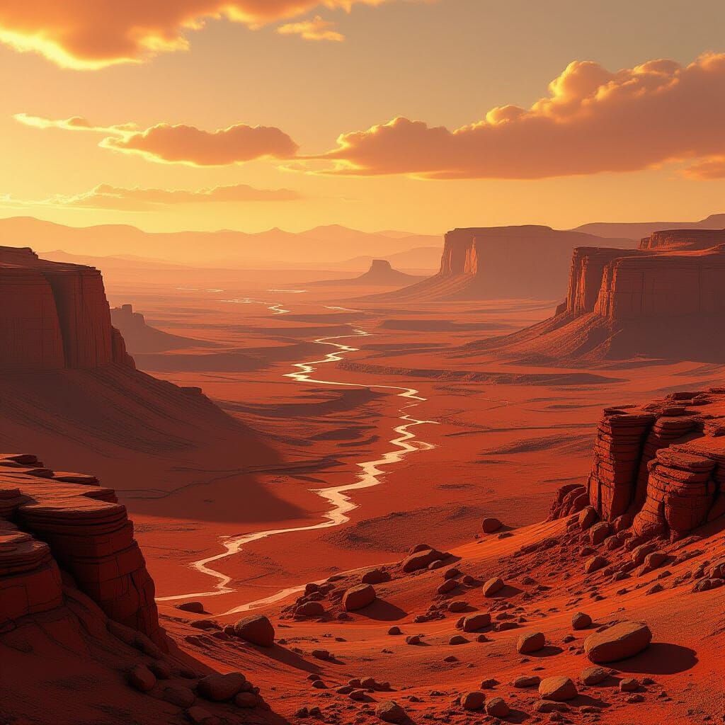 The red landscape of Mars