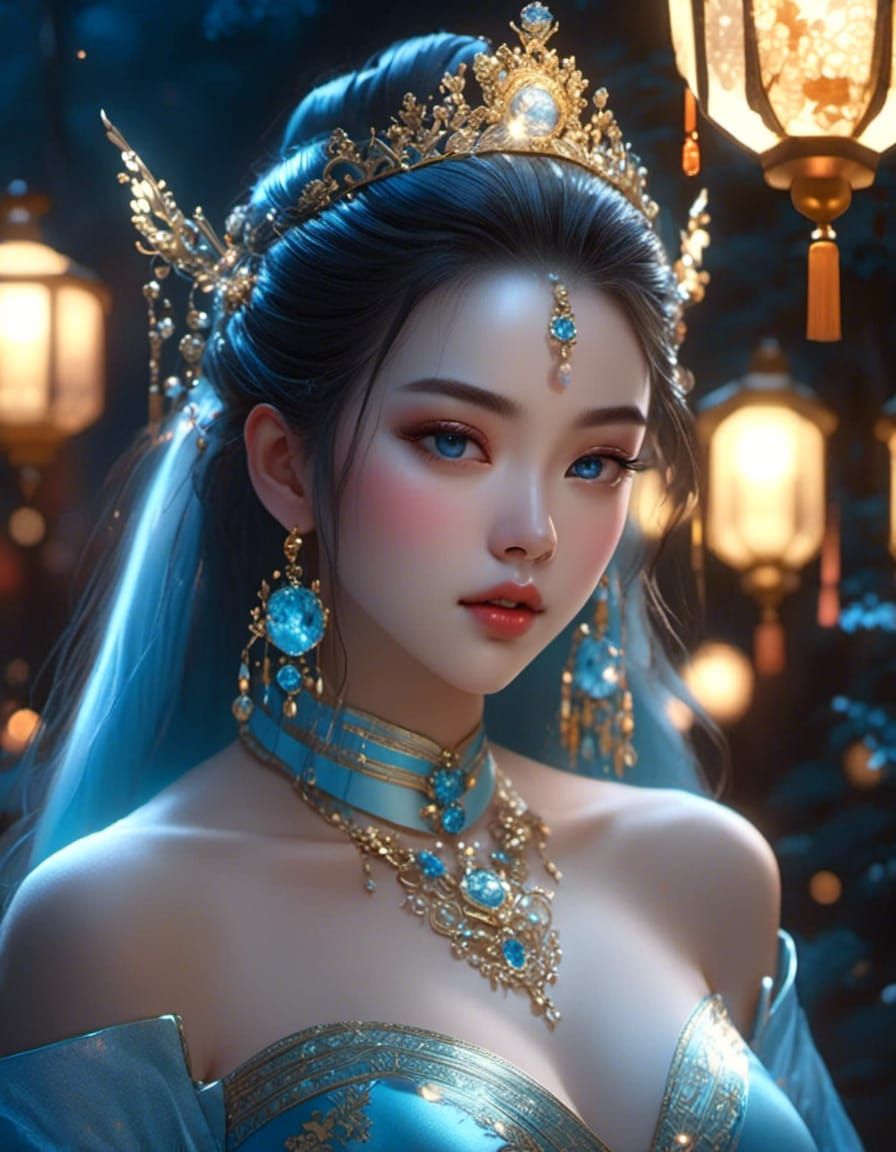 Xianxia Princess Portrait in Anime Realism Style