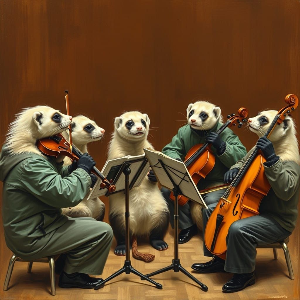 Ferret Orchestra Performs in Rehearsal