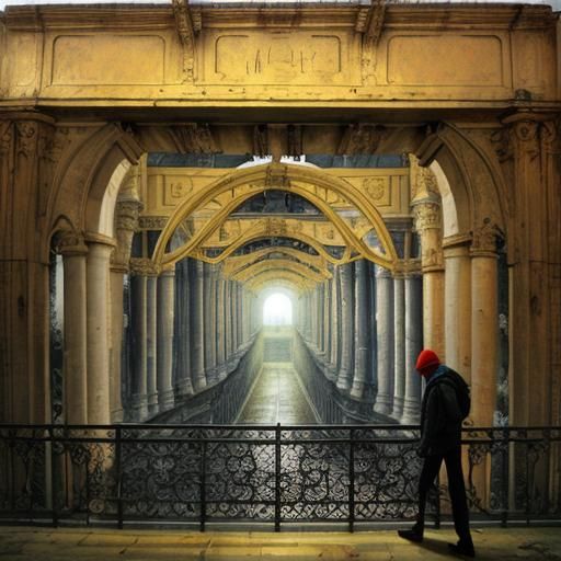 Colorful Spectrum of Red, Green, Blue and Gold