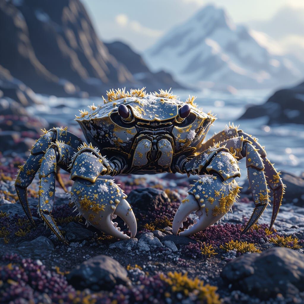 Tundra Shore Crabs in Dark Fantasy Style