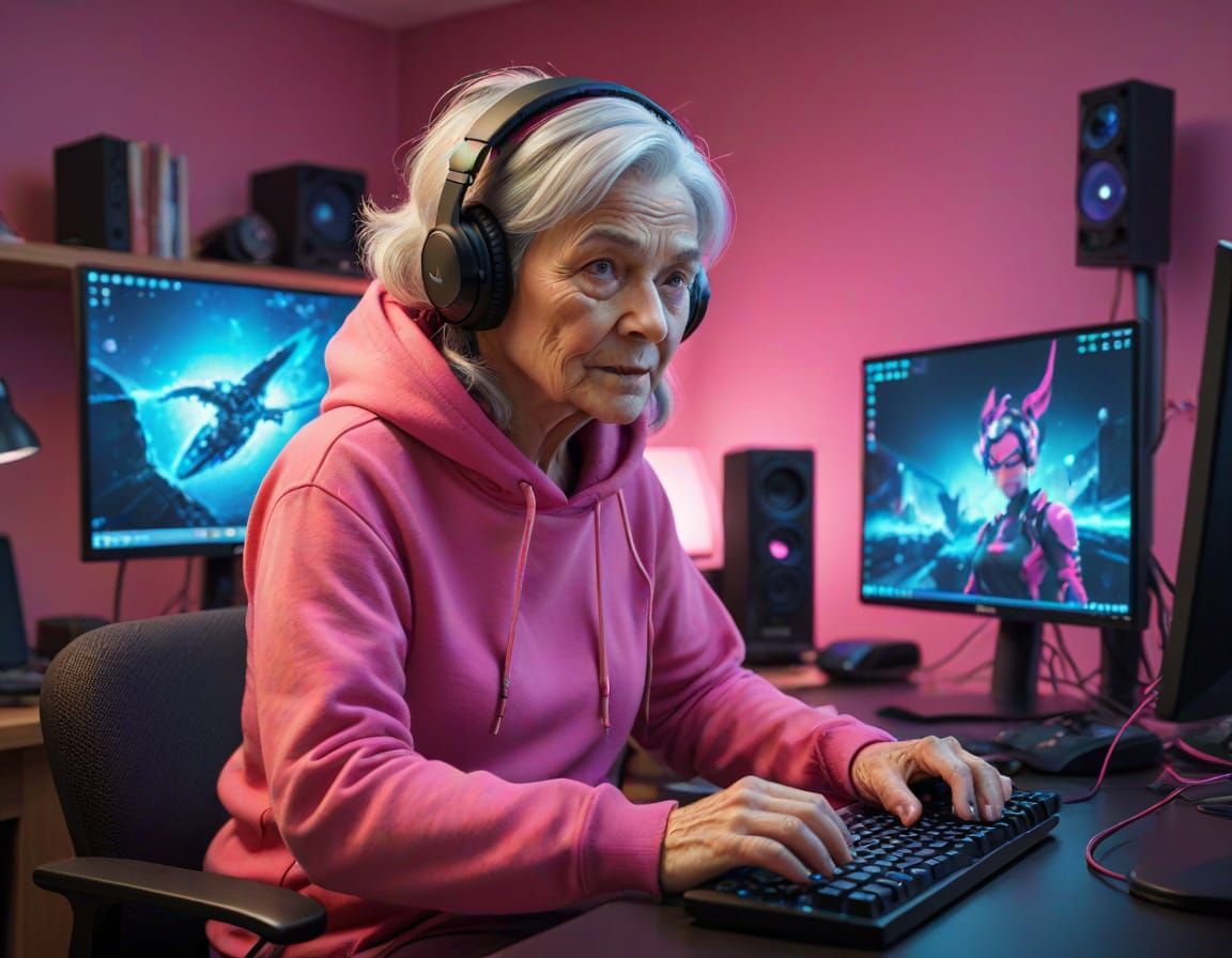 Vibrant Gaming Lifestyle Illustration in Playful Style