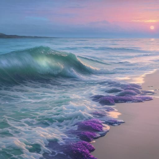 Letter in a Bottle on the Beach: Impressionist Sunrise