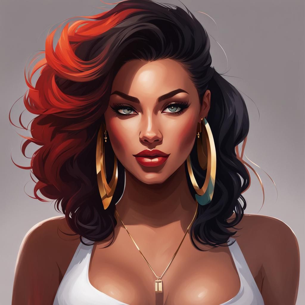 Stylized Portrait of a Woman, Concept Art