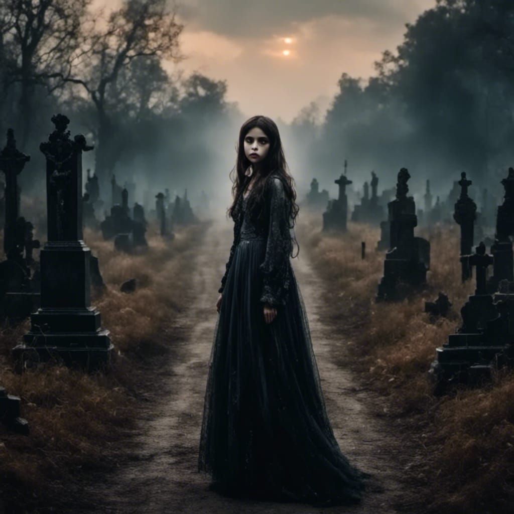 Unsettling Close-Up Portrait in Dark Fantasy Style