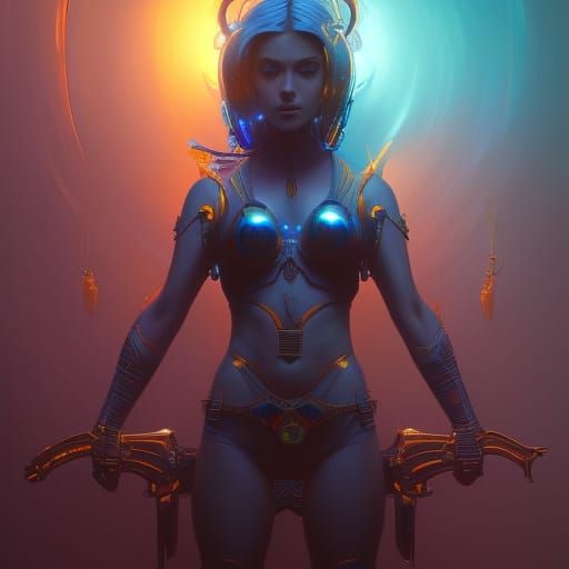 Beautiful Cosmic Teen in Detailed Digital Painting