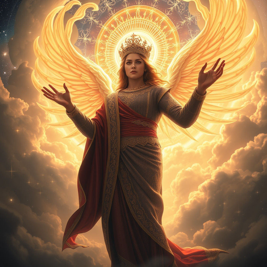 Radiant Heavenly Being in Divine Light
