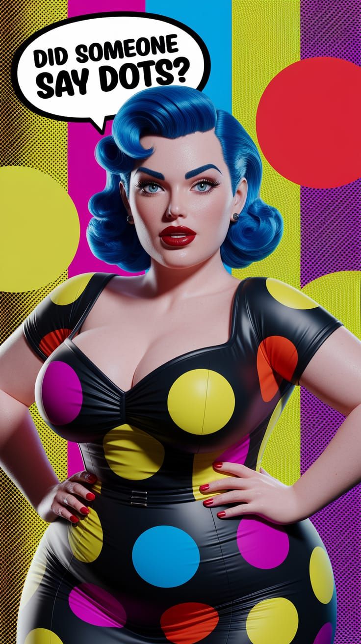 Pop Art Portrait of Confident Woman in Comic Style