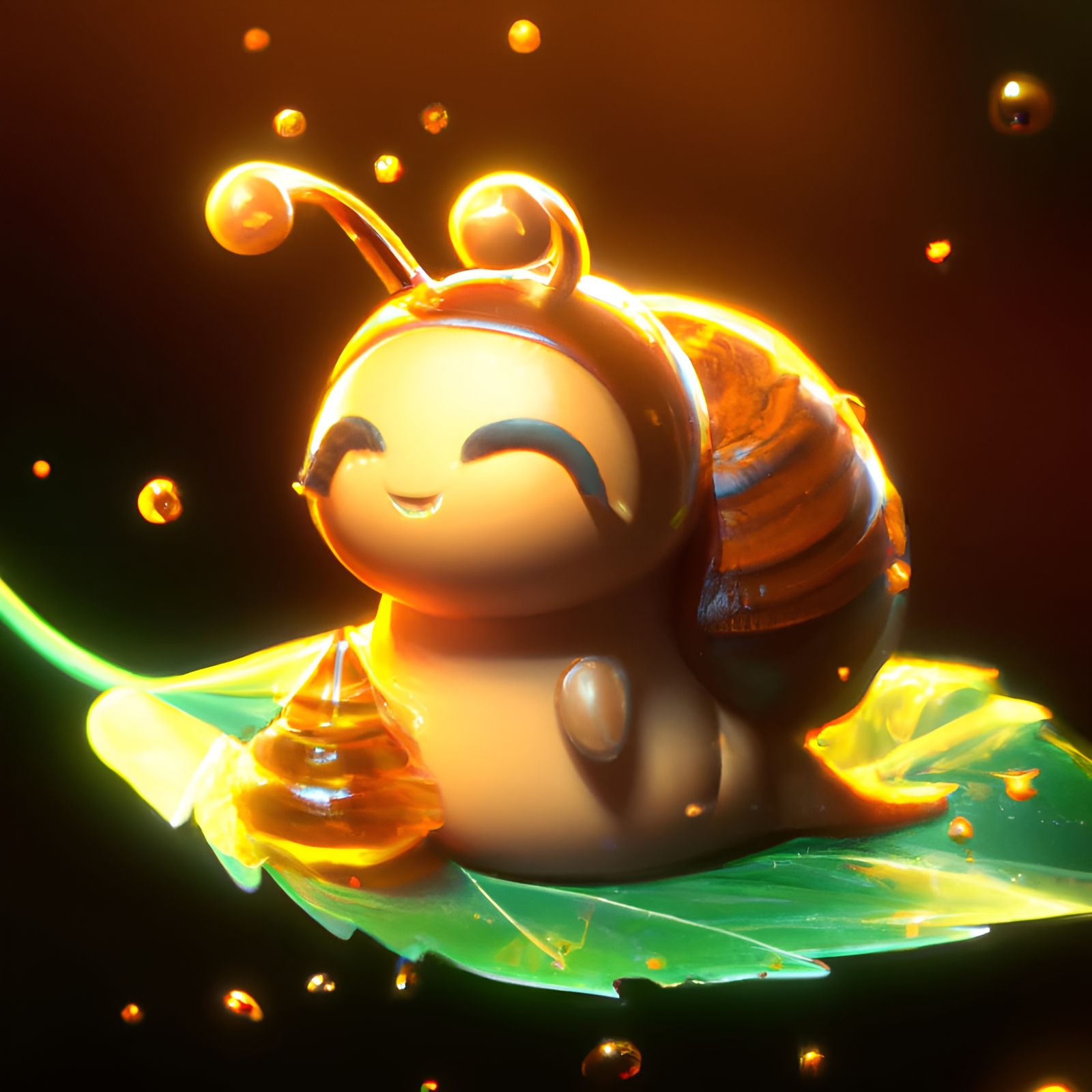 Adorable Honey Snail with Honeycomb Shell