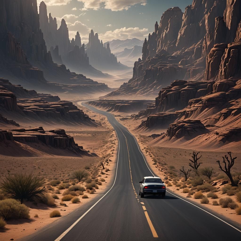 Dark Desert Highway: Fantasy Concept Art