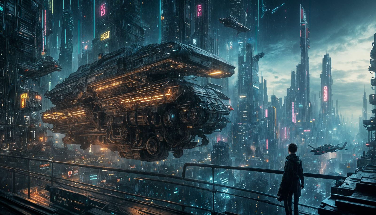 Cyberpunk Cityscape in Blade Runner Style