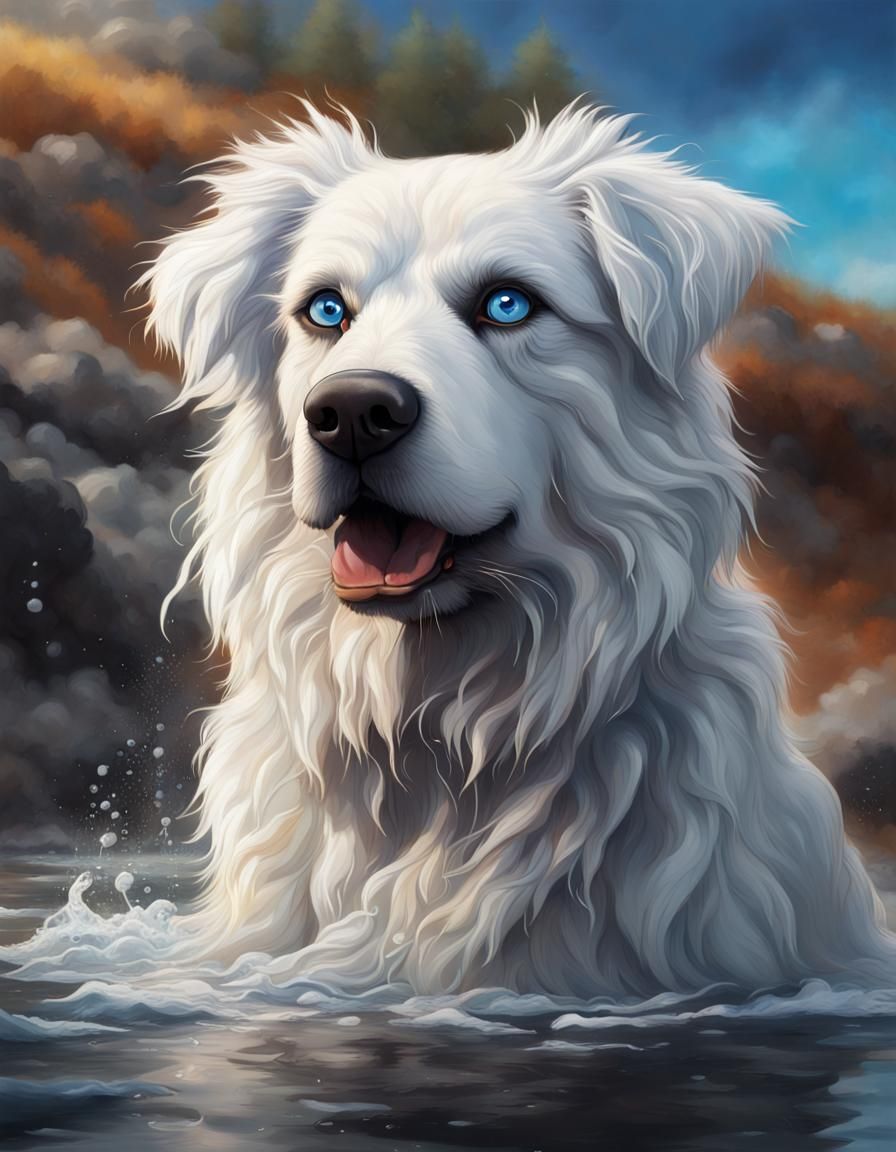 Regal Dog named Stormy at Hot Spring