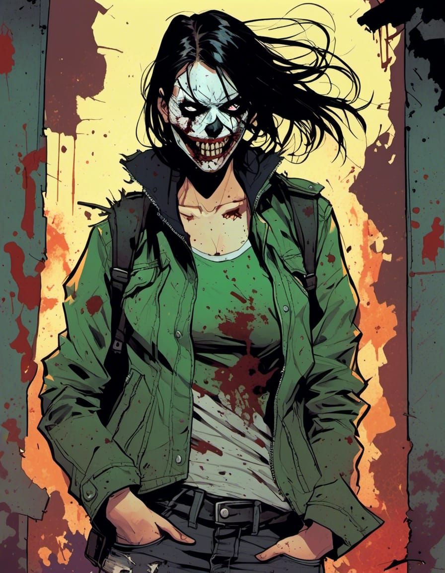 Psycho Stalker in Abandoned Warehouse, Comic Art