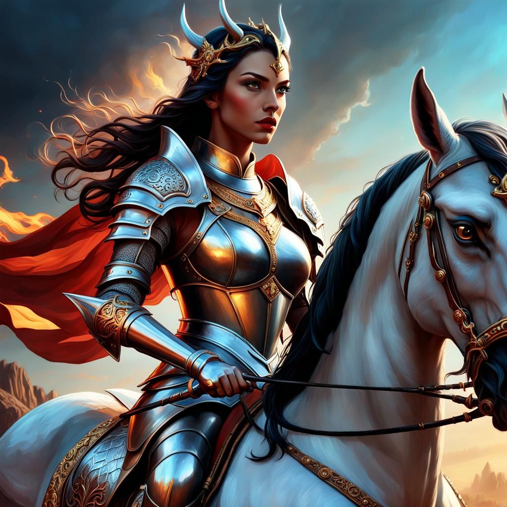 Eligos: Hell's Duchess as Hyperrealistic Knight