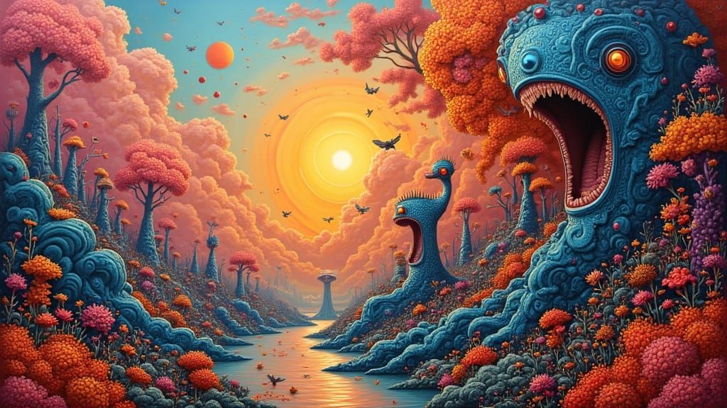 Surreal Dreamscape in Ethereal Colors